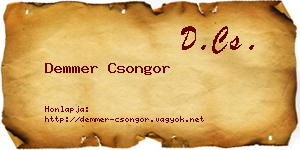 Demmer Csongor névjegykártya