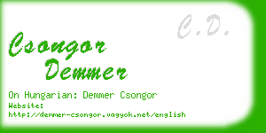 csongor demmer business card
